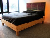 drewniany stelaż do łóżka